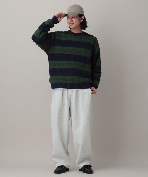 RAGEBLUE（レイジブルー）の「Washable Multi Border knit/ウォッシャブルマルチボーダーニット（ニット/セーター・メンズ・ライトブルー/オフホワイト/ネイビー・LARGE/MEDIUM）」の18枚目の写真