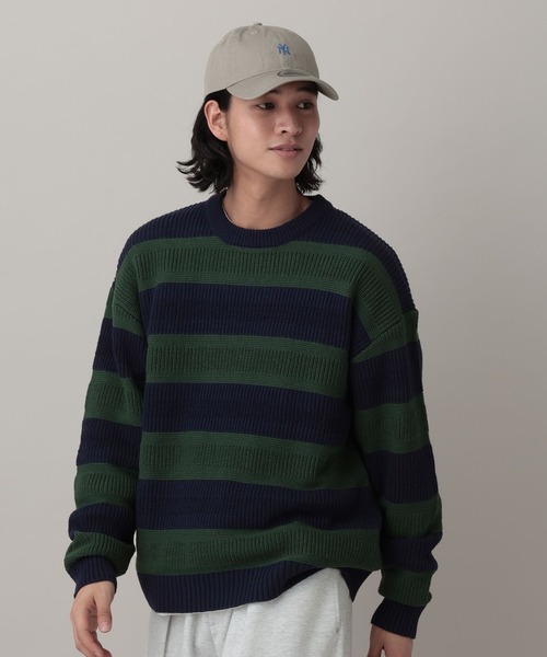RAGEBLUE（レイジブルー）の「Washable Multi Border knit/ウォッシャブルマルチボーダーニット（ニット/セーター・メンズ・ライトブルー/オフホワイト/ネイビー・LARGE/MEDIUM）」の19枚目の写真