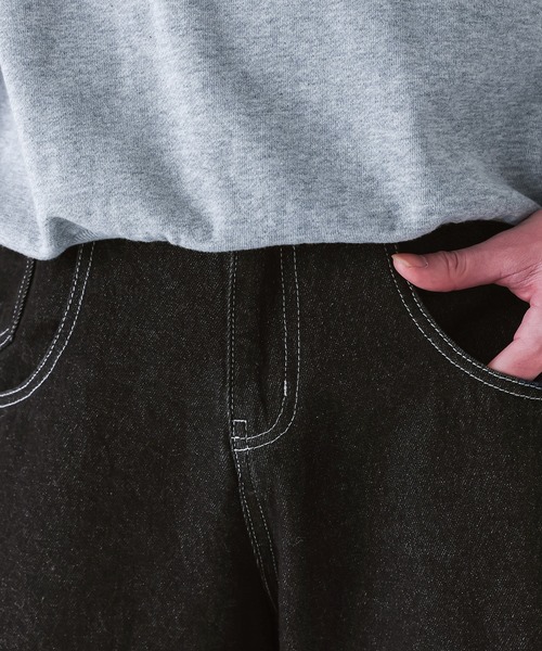 MDR(エムディアール)の「バレルレッグ カーブシルエット デニムパンツ(デニムパンツ・メンズ・ネイビー/ブルー/ブラック・L/M)」の9枚目の写真