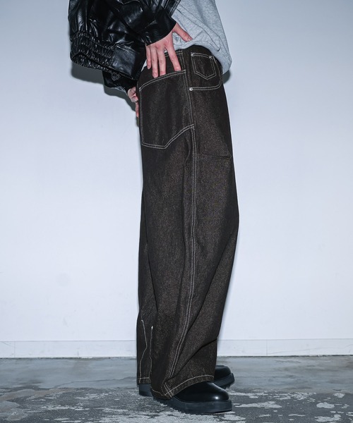 MDR(エムディアール)の「バレルレッグ カーブシルエット デニムパンツ(デニムパンツ・メンズ・ネイビー/ブルー/ブラック・L/M)」の6枚目の写真