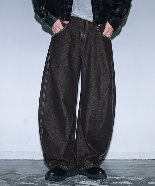 MDR(エムディアール)の「バレルレッグ カーブシルエット デニムパンツ(デニムパンツ・メンズ・ネイビー/ブルー/ブラック・L/M)」の7枚目の写真