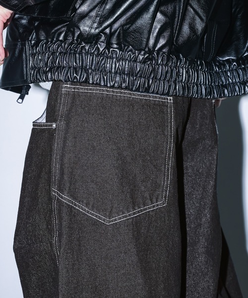 MDR(エムディアール)の「バレルレッグ カーブシルエット デニムパンツ(デニムパンツ・メンズ・ネイビー/ブルー/ブラック・L/M)」の10枚目の写真