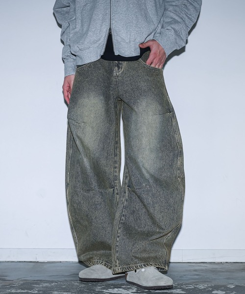 MDR(エムディアール)の「バレルレッグ カーブシルエット デニムパンツ(デニムパンツ・メンズ・ネイビー/ブルー/ブラック・L/M)」の17枚目の写真