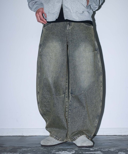 MDR(エムディアール)の「バレルレッグ カーブシルエット デニムパンツ(デニムパンツ・メンズ・ネイビー/ブルー/ブラック・L/M)」の20枚目の写真