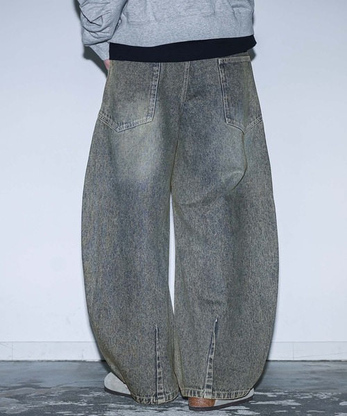 MDR(エムディアール)の「バレルレッグ カーブシルエット デニムパンツ(デニムパンツ・メンズ・ネイビー/ブルー/ブラック・L/M)」の22枚目の写真