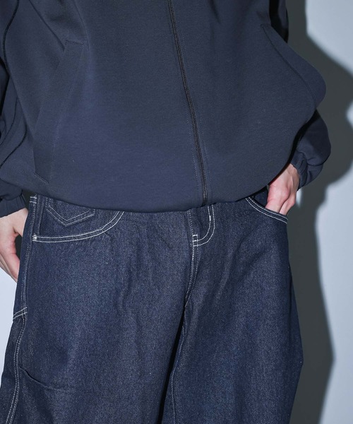 MDR(エムディアール)の「バレルレッグ カーブシルエット デニムパンツ(デニムパンツ・メンズ・ネイビー/ブルー/ブラック・L/M)」の14枚目の写真