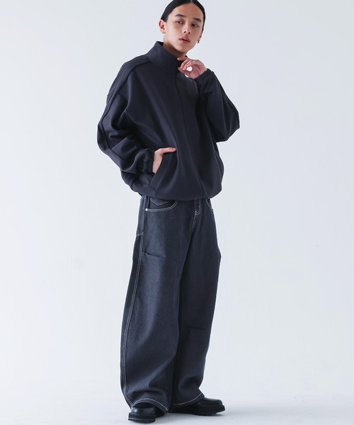 MDR(エムディアール)の「バレルレッグ カーブシルエット デニムパンツ(デニムパンツ・メンズ・ネイビー/ブルー/ブラック・L/M)」の15枚目の写真