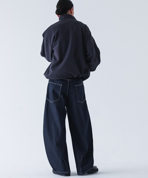 MDR(エムディアール)の「バレルレッグ カーブシルエット デニムパンツ(デニムパンツ・メンズ・ネイビー/ブルー/ブラック・L/M)」の16枚目の写真