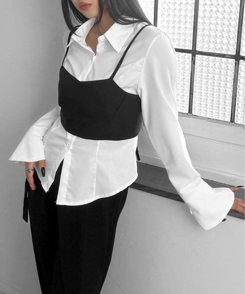 LVEU.（ラブユ.）の「【LVEU.】ダブルリボンビスチェ / トップス キャミソール ビスチェ リボン バックリボン ブラック  ZOZOTOWN限定（キャミソール・レディース・ブラック・FREE）」の8枚目の写真