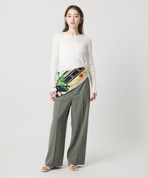 UNITED ARROWS(ユナイテッドアローズ)の「コットン テレコ クルーネック カットソー(Tシャツ/カットソー・レディース・ホワイト/ダークブラウン/ブラック/ライトピンク・FREE)」の6枚目の写真