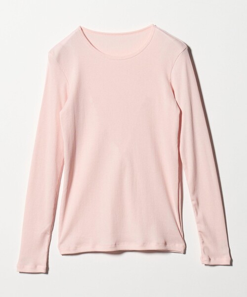 UNITED ARROWS(ユナイテッドアローズ)の「コットン テレコ クルーネック カットソー(Tシャツ/カットソー・レディース・ホワイト/ダークブラウン/ブラック/ライトピンク/ライトブルー/ライム・FREE)」の9枚目の写真