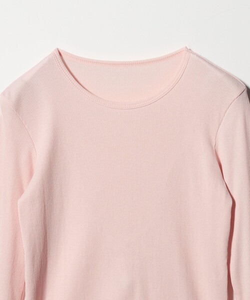 UNITED ARROWS(ユナイテッドアローズ)の「コットン テレコ クルーネック カットソー(Tシャツ/カットソー・レディース・ホワイト/ダークブラウン/ブラック/ライトピンク/ライトブルー/ライム・FREE)」の11枚目の写真