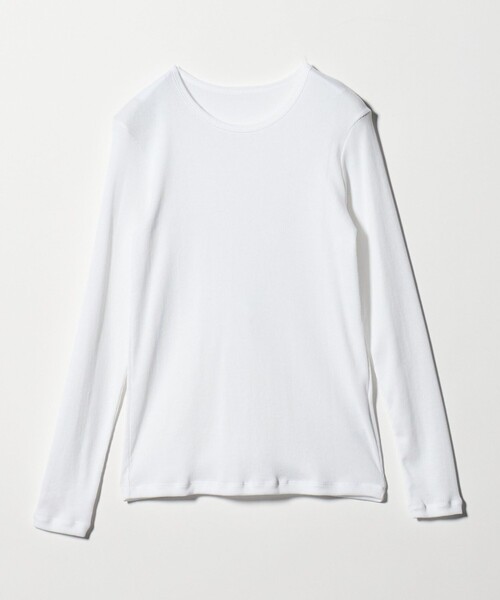 UNITED ARROWS(ユナイテッドアローズ)の「コットン テレコ クルーネック カットソー(Tシャツ/カットソー・レディース・ホワイト/ダークブラウン/ブラック/ライトピンク/ライトブルー/ライム・FREE)」の13枚目の写真