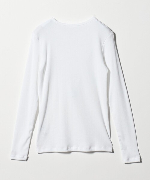 UNITED ARROWS(ユナイテッドアローズ)の「コットン テレコ クルーネック カットソー(Tシャツ/カットソー・レディース・ホワイト/ダークブラウン/ブラック/ライトピンク/ライトブルー/ライム・FREE)」の14枚目の写真