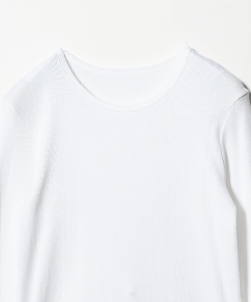 UNITED ARROWS(ユナイテッドアローズ)の「コットン テレコ クルーネック カットソー(Tシャツ/カットソー・レディース・ホワイト/ダークブラウン/ブラック/ライトピンク/ライトブルー/ライム・FREE)」の15枚目の写真