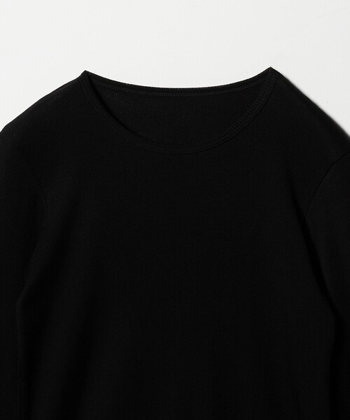 UNITED ARROWS(ユナイテッドアローズ)の「コットン テレコ クルーネック カットソー(Tシャツ/カットソー・レディース・ホワイト/ダークブラウン/ブラック/ライトピンク/ライトブルー/ライム・FREE)」の19枚目の写真