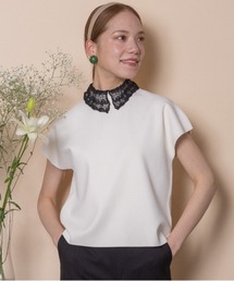 anni plus（アニープラス）の「レース襟ニット（ニット/セーター）」