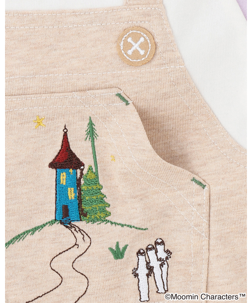 kladskap（クレードスコープ）の「【MOOMIN】ムーミンと夜空カバーオール（ロンパース・キッズ・エメラルド/ベージュ・80ｃｍ/70cm）」の10枚目の写真