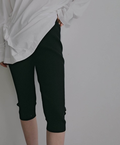 セール】LOGO RIB KNIT LEGGINS（レギンス/スパッツ）｜MANOF（マノフ