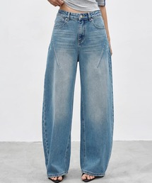 EIGHTHMONTH（エイスマンス）の「スラントシーム ワイドデニムパンツ EM26s054【EIGHTHMONTH】（デニムパンツ）」