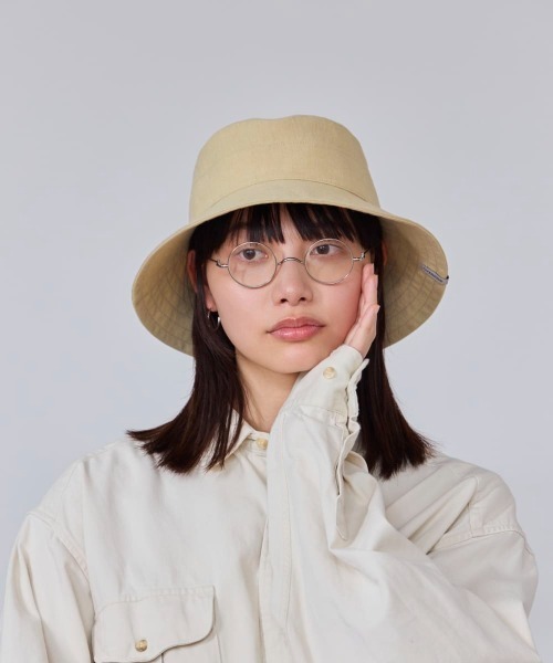OVERRIDE(オーバーライド)の「OVERRIDE COTTON LINEN HAT SGP / オーバーライド(ハット・レディース・ブラック/ピンク/イエロー/ベージュ・L 59cm/M/57.5cm)」の2枚目の写真