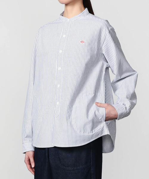 DANTON（ダントン）の「DANTON | オックスフォード バンドカラーシャツ STRIPE WOMEN（シャツ/ブラウス・レディース・ブルー系その他5・36/38/34）」の12枚目の写真