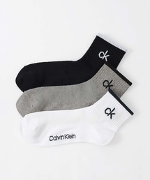 Calvin Klein（カルバン・クライン）の「【3足セット】Calvin Klein メンズ レディース 抗菌防臭 甲メッシュ TOPライン  ショートソックス 2572504（ソックス/靴下）」