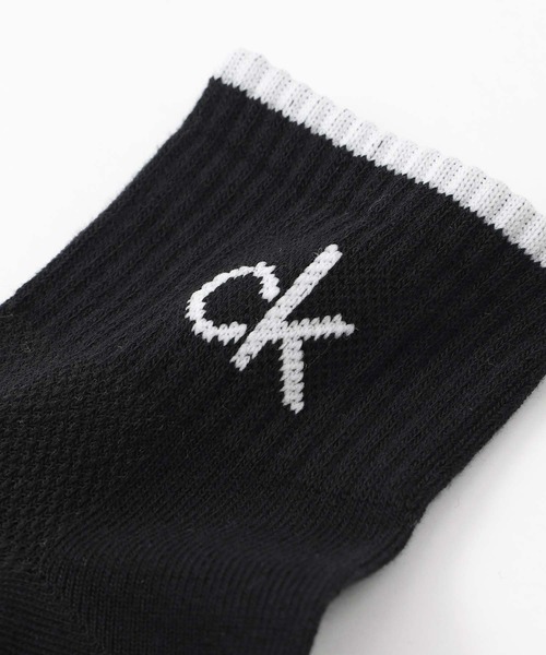 Calvin Klein(カルバン・クライン)の「【3足セット】Calvin Klein メンズ レディース 抗菌防臭 甲メッシュ TOPライン ショートソックス 2572504(ソックス/靴下・メンズ・その他1/ブラック・L/M/S)」の3枚目の写真