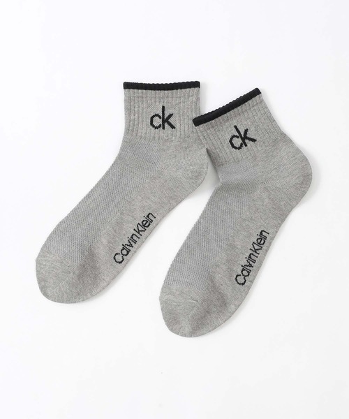 Calvin Klein(カルバン・クライン)の「【3足セット】Calvin Klein メンズ レディース 抗菌防臭 甲メッシュ TOPライン ショートソックス 2572504(ソックス/靴下・メンズ・その他1/ブラック・L/M/S)」の4枚目の写真