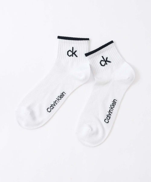 Calvin Klein(カルバン・クライン)の「【3足セット】Calvin Klein メンズ レディース 抗菌防臭 甲メッシュ TOPライン ショートソックス 2572504(ソックス/靴下・メンズ・その他1/ブラック・L/M/S)」の5枚目の写真