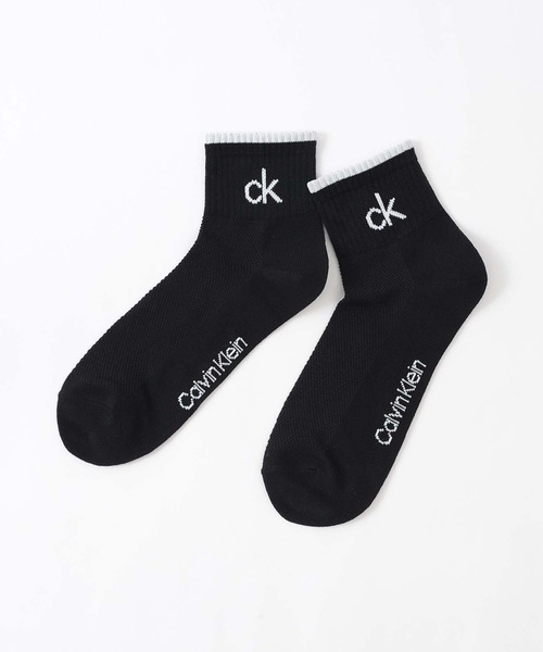 Calvin Klein(カルバン・クライン)の「【3足セット】Calvin Klein メンズ レディース 抗菌防臭 甲メッシュ TOPライン ショートソックス 2572504(ソックス/靴下・メンズ・その他1/ブラック・L/M/S)」の6枚目の写真