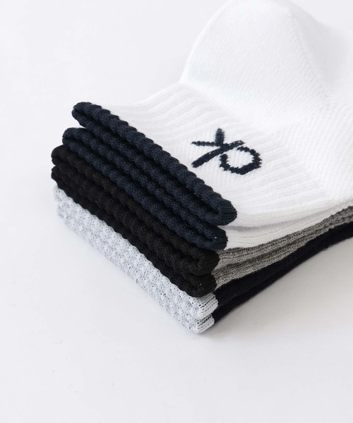 Calvin Klein(カルバン・クライン)の「【3足セット】Calvin Klein メンズ レディース 抗菌防臭 甲メッシュ TOPライン ショートソックス 2572504(ソックス/靴下・メンズ・その他1/ブラック・L/M/S)」の10枚目の写真