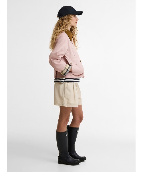 Barbour(バブアー)の「CROPPED BEADNELL / クロップド ビードネル カジュアルジャケット(レディース)(ブルゾン・レディース・パープル/クリーム/オリーブ/ピンク・10/8)」の11枚目の写真