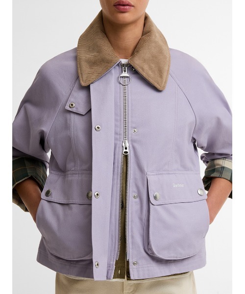 Barbour(バブアー)の「CROPPED BEADNELL / クロップド ビードネル カジュアルジャケット(レディース)(ブルゾン・レディース・パープル/クリーム/オリーブ/ピンク・10/8)」の22枚目の写真