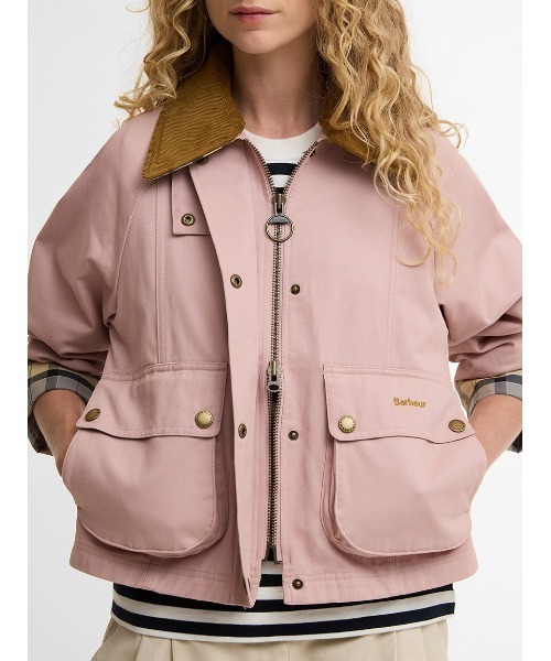 Barbour(バブアー)の「CROPPED BEADNELL / クロップド ビードネル カジュアルジャケット(レディース)(ブルゾン・レディース・パープル/クリーム/オリーブ/ピンク・10/8)」の16枚目の写真