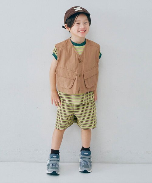 p.premier（ピードットプルミエ）の「BIGポケットベスト（ベスト・キッズ・キャメル/チャコール/カーキ・140/130/120/110/100/90/80）」の11枚目の写真