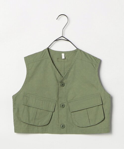 p.premier（ピードットプルミエ）の「BIGポケットベスト（ベスト・キッズ・キャメル/チャコール/カーキ・140/130/120/110/100/90/80）」の4枚目の写真