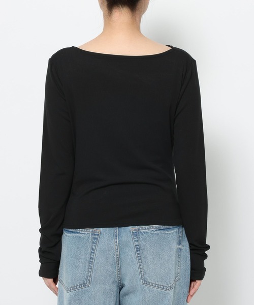 LOWRYS FARM（ローリーズファーム）の「ドレープオフショルプルオーバー 638373（Tシャツ/カットソー・レディース・グレー/ブラック/ベージュ/ピンク・FREE）」の13枚目の写真