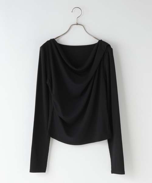 LOWRYS FARM（ローリーズファーム）の「ドレープオフショルプルオーバー 638373（Tシャツ/カットソー・レディース・グレー/ブラック/ベージュ/ピンク・FREE）」の8枚目の写真