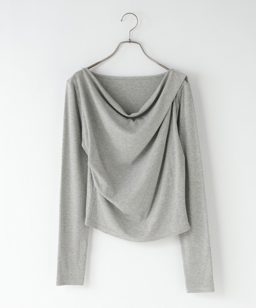 LOWRYS FARM（ローリーズファーム）の「ドレープオフショルプルオーバー 638373（Tシャツ/カットソー・レディース・グレー/ブラック/ベージュ/ピンク・FREE）」の22枚目の写真