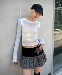 Never mind the XU（ネバーマインドザエックスユー）の「【Never mind the XU】star dot balloon skirt / 【ネバーマインド ザ エックスユー】スタードッドバルーンマイクロミニスカート（スカート）」