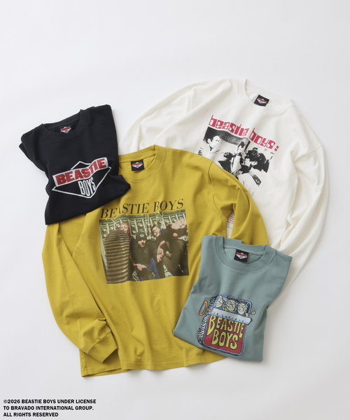 JOURNAL STANDARD relume（ジャーナルスタンダード　レリューム）の「BEASTIE BOYS / ビースティ・ボーイズ 別注 ヴィンテージ加工 ロンT（Tシャツ/カットソー・メンズ・モスグリーン/ホワイト/ブラック/マスタード・LARGE/MEDIUM）」の13枚目の写真