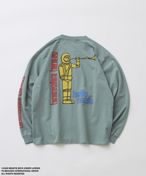 JOURNAL STANDARD relume（ジャーナルスタンダード　レリューム）の「BEASTIE BOYS / ビースティ・ボーイズ 別注 ヴィンテージ加工 ロンT（Tシャツ/カットソー・メンズ・モスグリーン/ホワイト/ブラック/マスタード・LARGE/MEDIUM）」の7枚目の写真