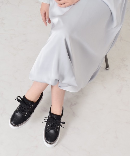 Bridget Birkin（ブリジットバーキン）の「【Bridget Birkin】グリッターメッシュスニーカー(565011)（スニーカー・レディース・シルバー/ブラック・M/S）」の7枚目の写真