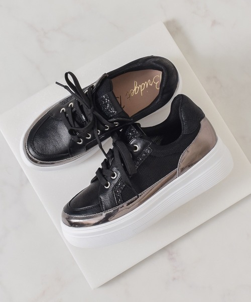 Bridget Birkin（ブリジットバーキン）の「【Bridget Birkin】グリッターメッシュスニーカー(565011)（スニーカー・レディース・シルバー/ブラック・M/S）」の10枚目の写真