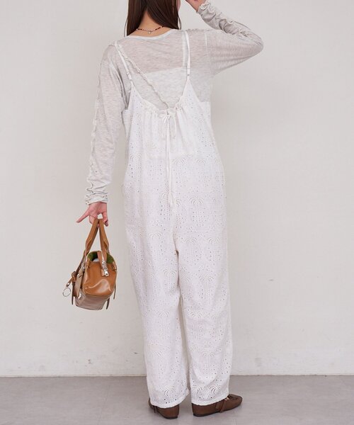 CIAOPANIC（チャオパニック）の「【She desires...】刺繍レースサロペット（サロペット/オーバーオール・レディース・ホワイト・ONE SIZE）」の11枚目の写真