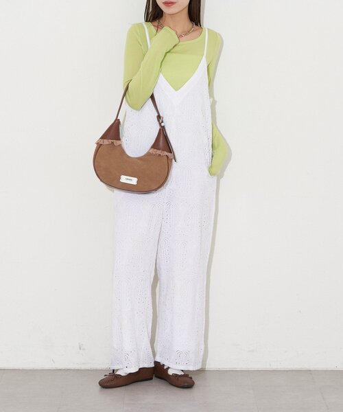 CIAOPANIC（チャオパニック）の「【She desires...】刺繍レースサロペット（サロペット/オーバーオール・レディース・ホワイト・ONE SIZE）」の16枚目の写真