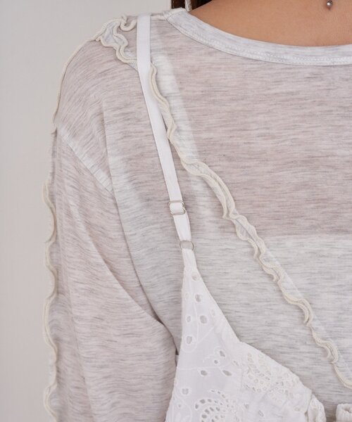 CIAOPANIC（チャオパニック）の「【She desires...】刺繍レースサロペット（サロペット/オーバーオール・レディース・ホワイト・ONE SIZE）」の9枚目の写真