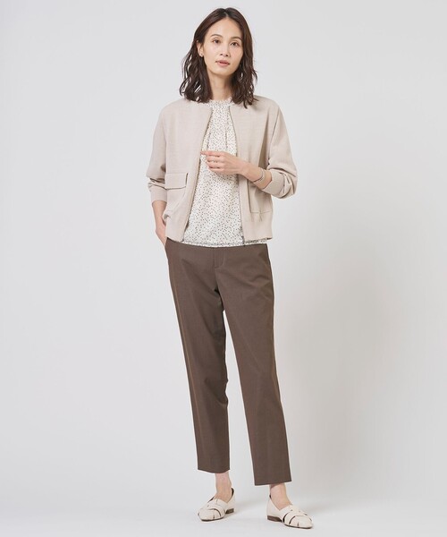 J.PRESS Ladies(J.プレス レディス)の「シアードットプリント カットソー(Tシャツ/カットソー・レディース・ネイビー系5/ベージュ系5・SMALL)」の4枚目の写真