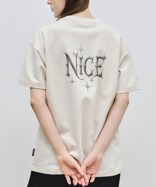 KRUXH(クルクス)の「ナイスプリントドロップショルダーTシャツパティベージュ(Tシャツ/カットソー・レディース・その他・1/2/3)」の6枚目の写真